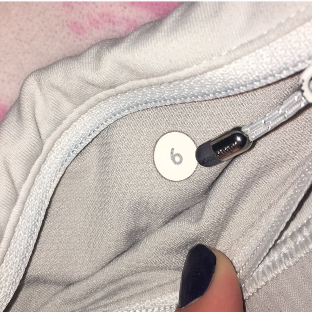 White lululemon speed shorts 6